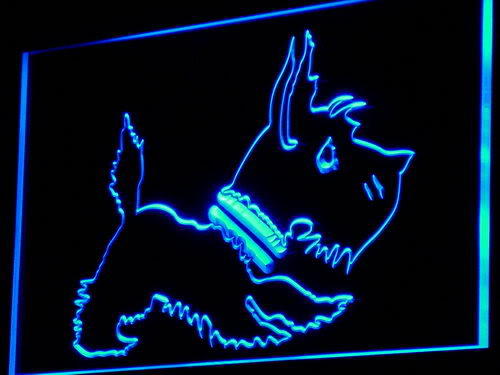 Old Fashioned Scottie Dog Shop Neon Light Sign